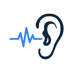Hear, listen, ear icon. Simple editable vector illustration.