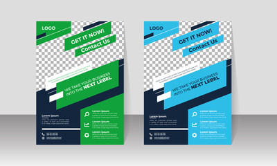 New Corporate Business Flyer Design, Travel Brochure Design, Real State A4 Template, Vector Illustration with Images