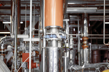 Pipe with flange of reagents and food liquids transportation