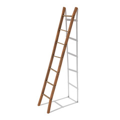 Ladder Vertical Stair with Shadow. Motivation Career Growth Development Attainment Concept. 3d Illustration. File With Clipping Path.
