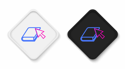 Line Online book icon isolated on white background. Internet education concept, e-learning resources, distant online courses. Colorful outline concept. Vector