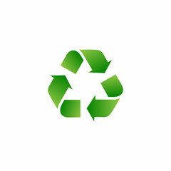 Obraz premium Recycle Logo Icon Vector in Flat Style. Triangle Recycling Sign Symbol