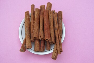 cinnamon sticks on plate