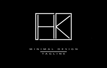 HK or KH MINIMALIST LOGO DESIGN VECTOR ART ILLUSTRATION