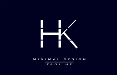 Obraz premium HK or KH MINIMALIST LOGO DESIGN VECTOR ART ILLUSTRATION
