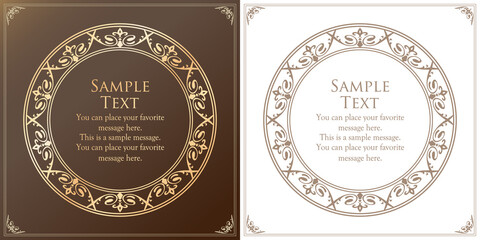アンティークなイメージのフレームデザイン。装飾に使えるデザイン要素