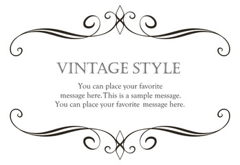 アンティークなイメージのフレームデザイン。装飾に使えるデザイン要素