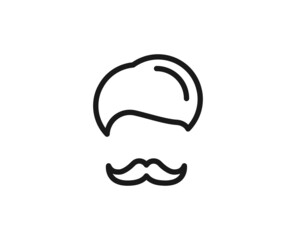 Beauty line icon on white background