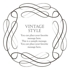 アンティークなイメージのフレームデザイン。装飾に使えるデザイン要素