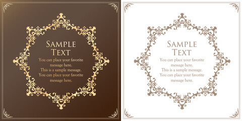 アンティークなイメージのフレームデザイン。装飾に使えるデザイン要素