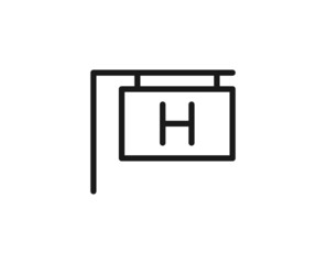 Constraction line icon on white background