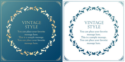 アンティークなイメージのフレームデザイン。装飾に使えるデザイン要素