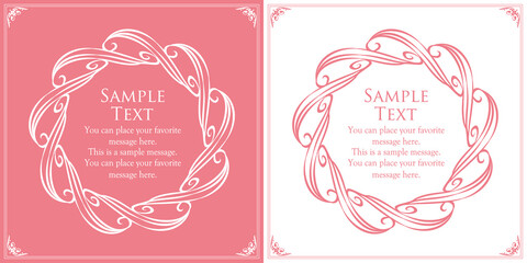 アンティークなイメージのフレームデザイン。装飾に使えるデザイン要素