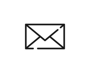 Mail line icon on white background