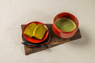 抹茶ケーキ　apanese style cake using matcha 