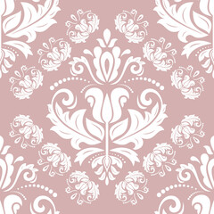 Orient vector classic purple and white pattern. Seamless abstract background with vintage elements. Orient pattern. Ornament for wallpapers and packaging
