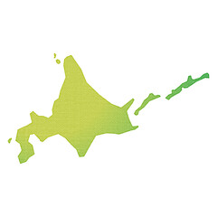 北海道　日本地図 - obrazy, fototapety, plakaty