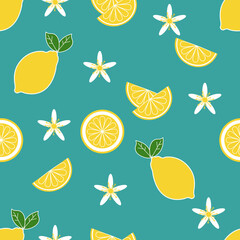 Lemon fruit repeat pattern