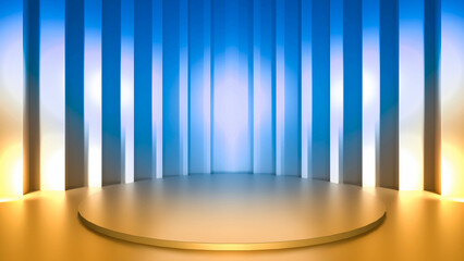 3d render abstract geometry shape podium scene with background for display and product