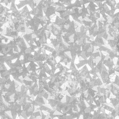 Seamless white texture of foil with holographic effect. Grayscale holographic foil background. Confetti in air pattern. 