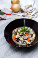 Stir Fried Mushrooms with Pork It is a Thai food that you can find often and it is also a food. Street food in Thailand
