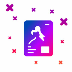 Color X-ray shots icon isolated on white background. Gradient random dynamic shapes. Vector