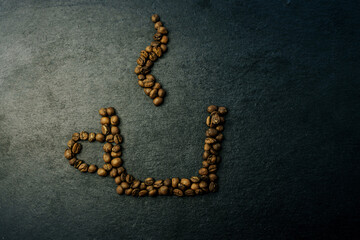 Creative flat lay with coffee