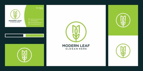 modern leaf with letter  m logo design template - obrazy, fototapety, plakaty