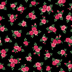 Seamless and impressive cute floral pattern,