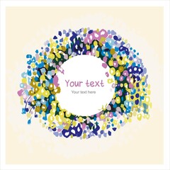 Gypsophila flowers in a bouquet and pattern. Vector objects.