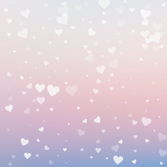 White heart love confettis. Valentine's day fallin