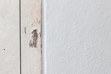Paint cracks on wooden window frames