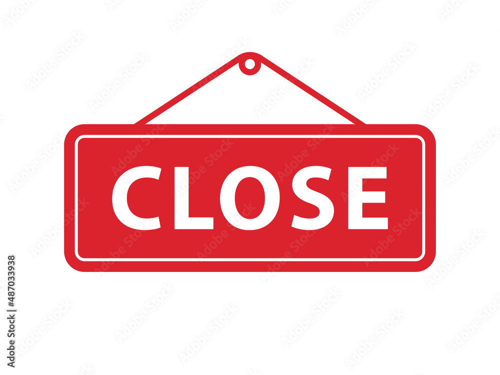 Poster close icon vector sign. cancel symbol web design. error, denied, avoid or wrong data button.