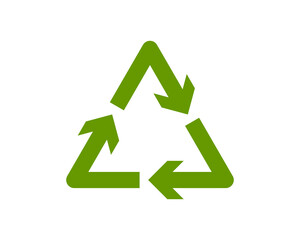Recycling icon of arrows triangle. Eco friendly recycle symbol. Vector environment mark