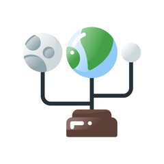 astronomy flat gradient style icon. vector illustration for graphic design, website, app