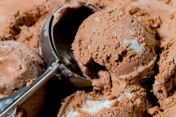 Ice cream rationed into balls 