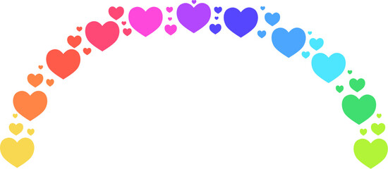 Rainbow hearts