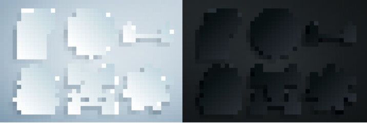 Set Virus spread, Safe distance, Rabies virus, and Bottle with icon. Vector