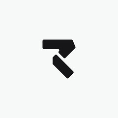 Initial letter R monogram logo design.
