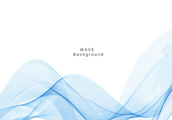 Abstract smooth modern blue color wave background