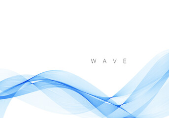Abstract colorful vector background, color blue wave design
