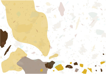 Terrazzo modern abstract template. Brown and