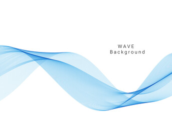 Abstract smooth modern blue color wave background