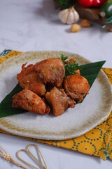 a plate of fried chicken 