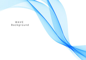 Abstract colorful vector background, color blue wave design