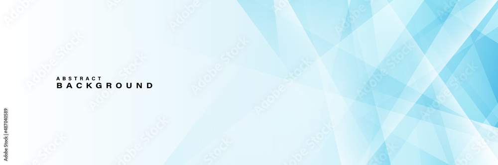 Poster abstract blue and white gradient triangles background. modern simple overlap geometric shapes textur