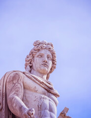 Fototapeta na wymiar Apollo, the ancient Greek god of poetry and music, space for your text