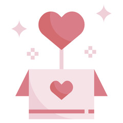 PRESENT flat icon,linear,outline,graphic,illustration