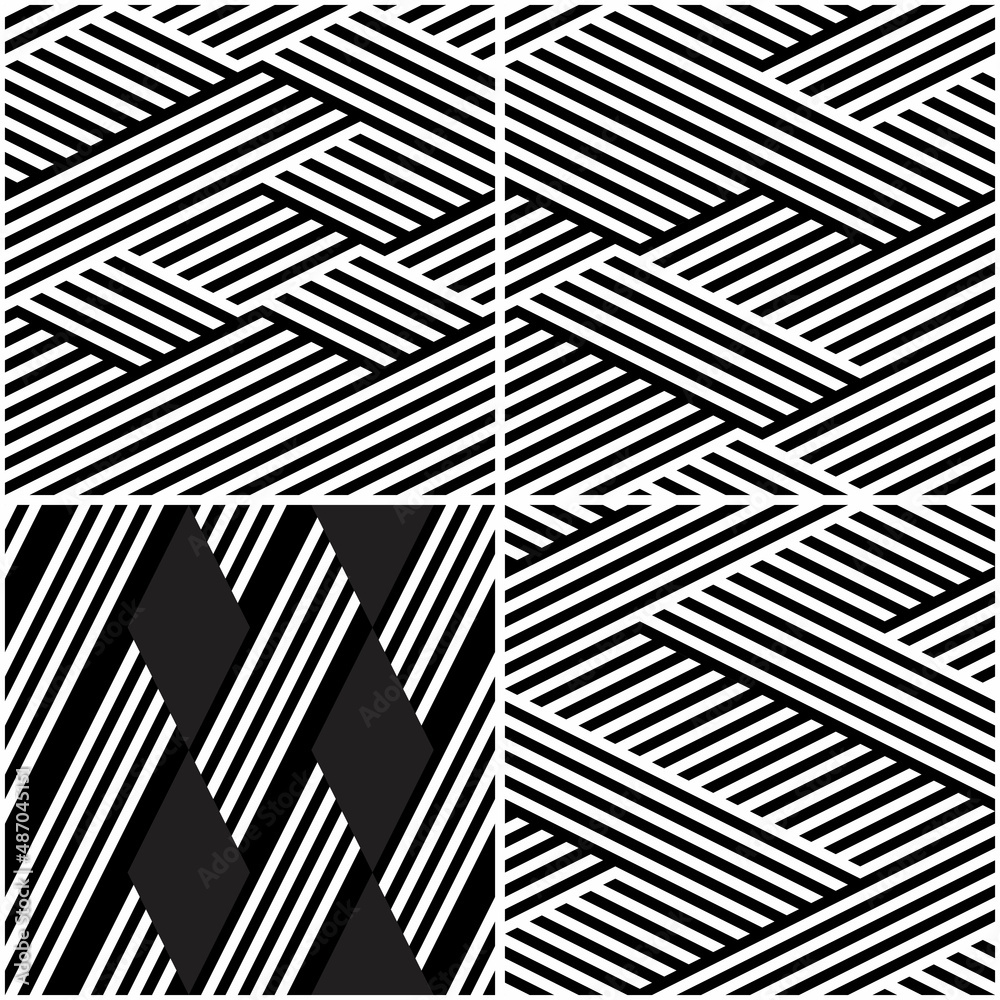 Poster 4 different vector patterns in the same package(eps). one pattern is paid and 3 are free (white divi
