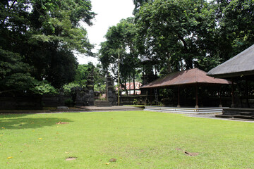 Garden at main shrine of Alas Kedaton complex in Bali. Taken January 2022.